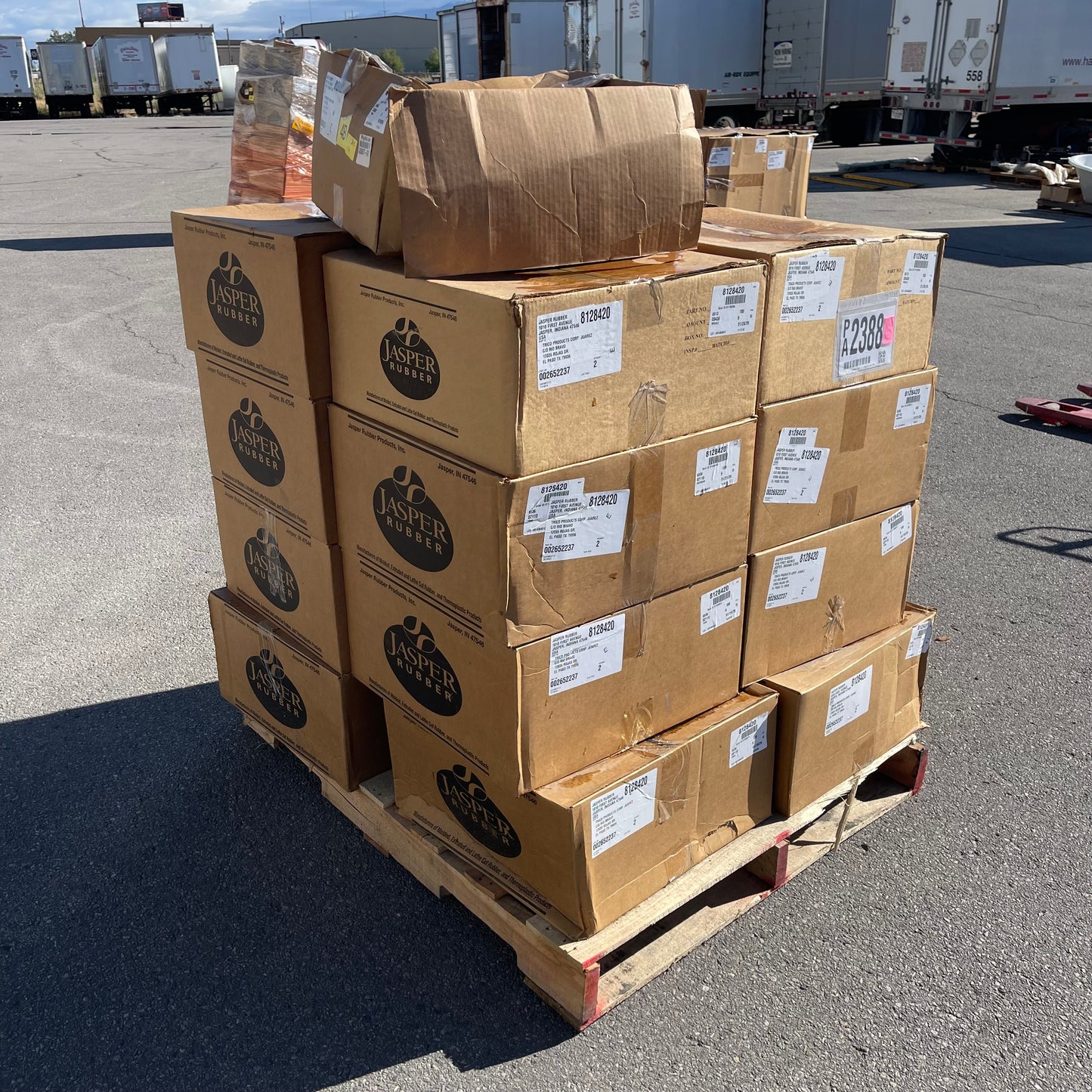 ZA@ Pallet of JASPER RUBBER Rectangle Gaskets 9"x6" 002652237 (AS-IS)(A)