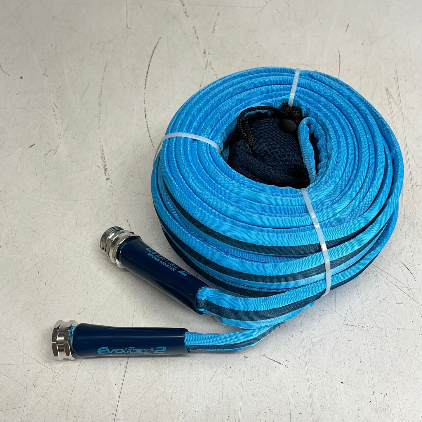 CAMCO Evo Flex2 Drinking Water Safe Hose Fabric Reinforced 50' Blue 22579
