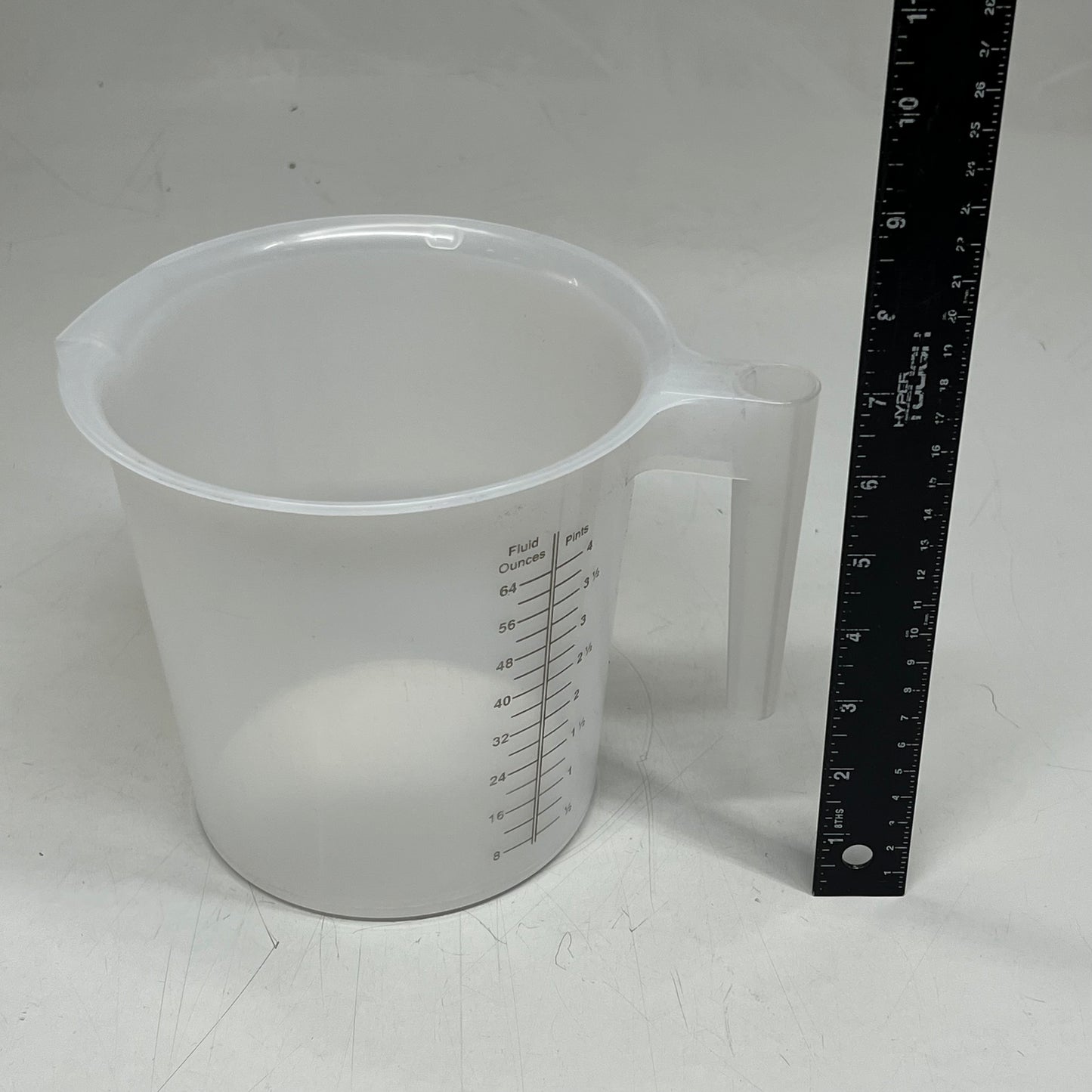 ZA@ AG AD MEASURES (2 PACK) Plastic Mac Pitcher W/ Handle & Spout 2 Quart Clear