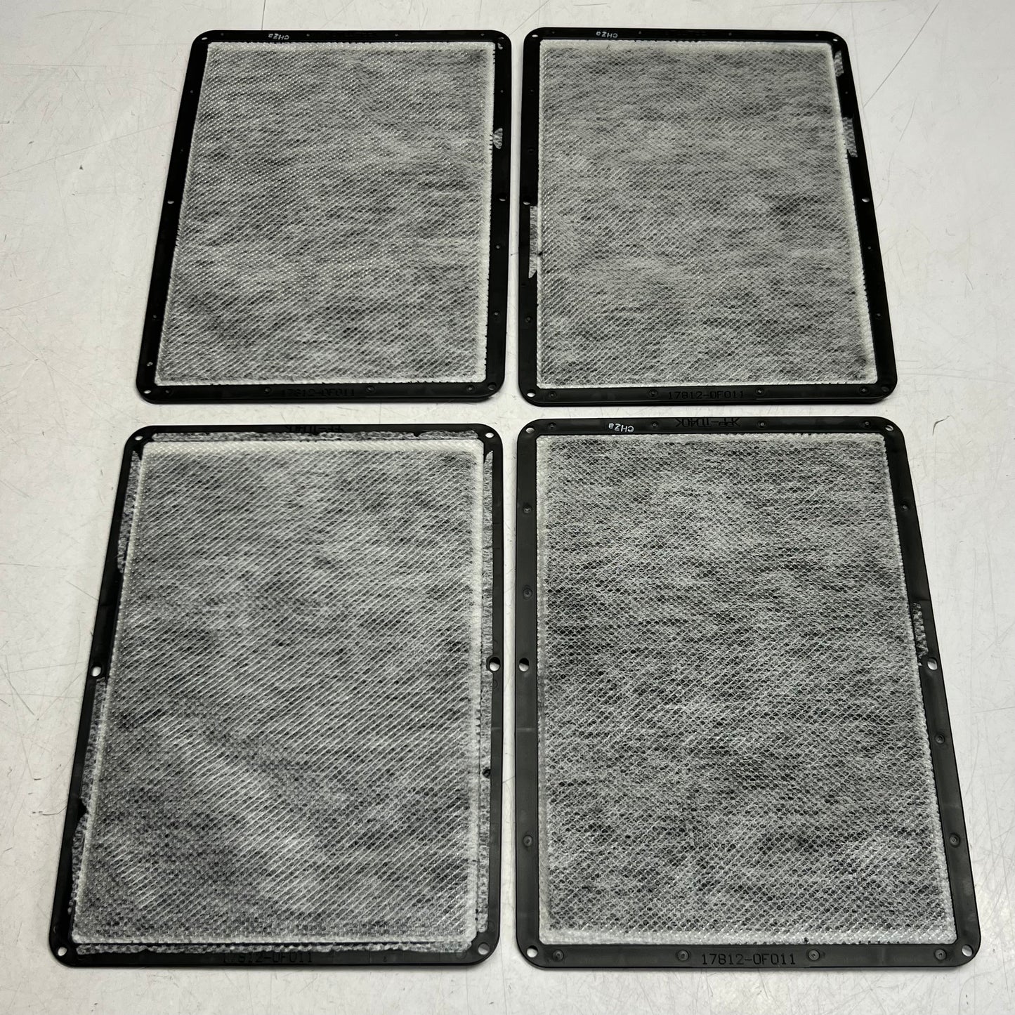 (4 PACK) Auto Air Strainer for Toyota Corolla 2007-2016 8.5"W x 11.5"L Grey 17812-0F011