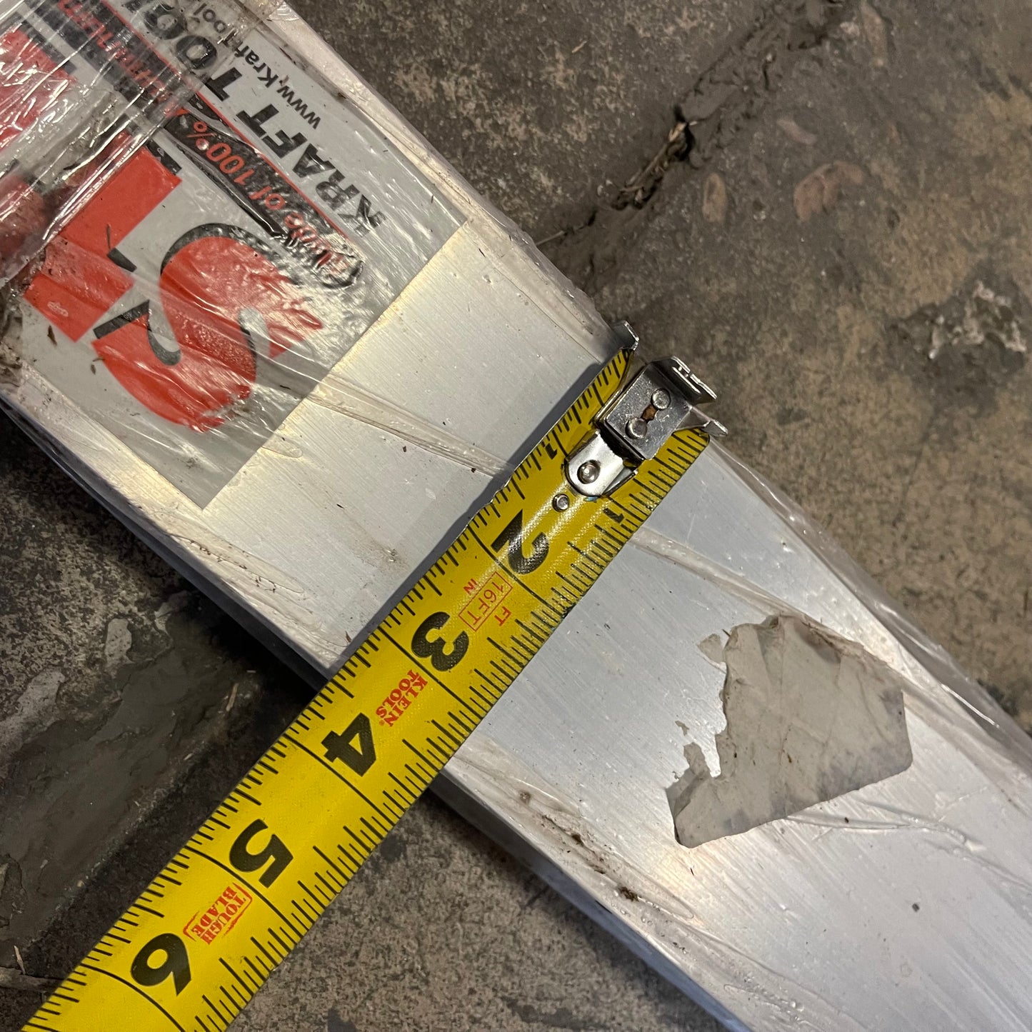 KRAFT TOOL CO. Striker Screed 120” x 1 1/2” x 3 1/2” ALUMINUM CC612AL