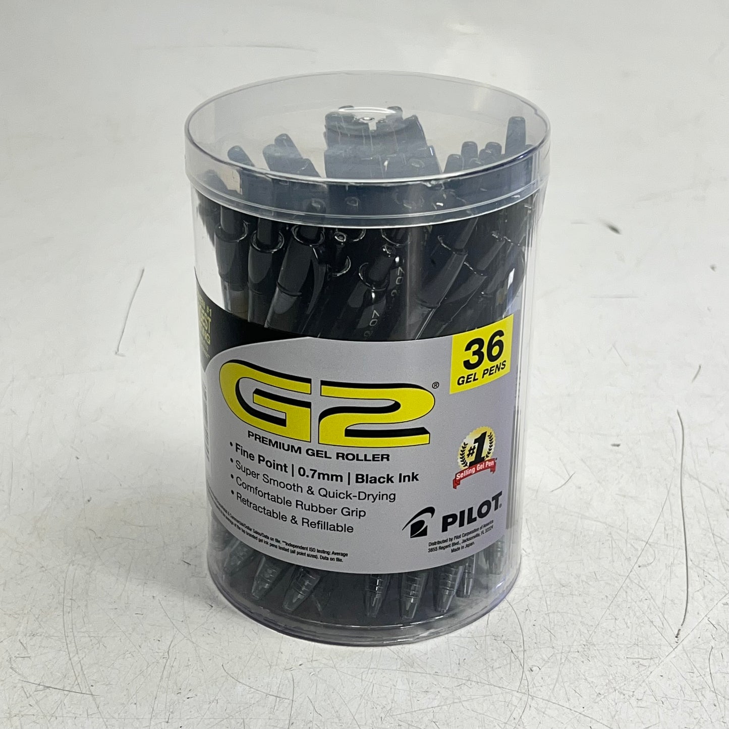PILOT (36 PACK) Retractable Gel Pens Fine Point  0.7 mm Black 9698420