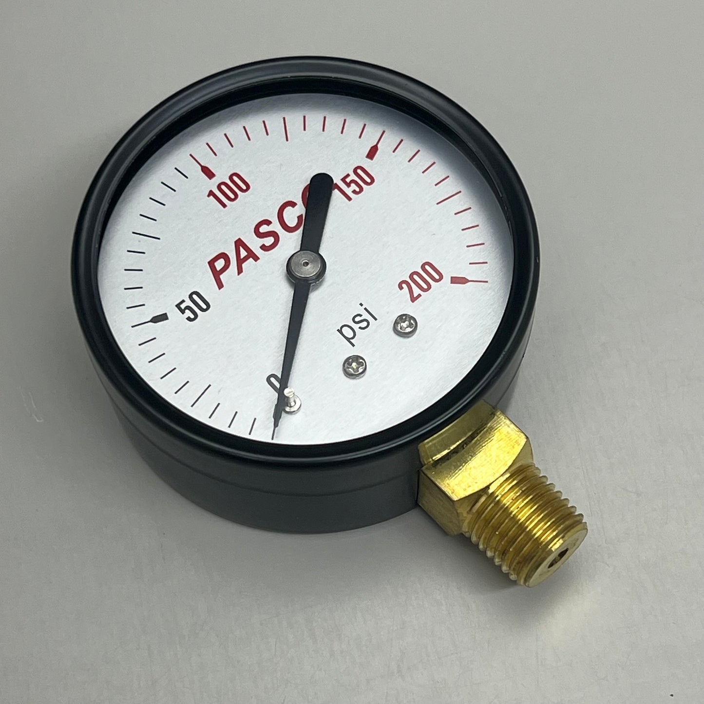 PASCO (2 PACK) 2-1/2" Pressure Gauge 1/4" MPT Brass Connection 200 PSI 1743