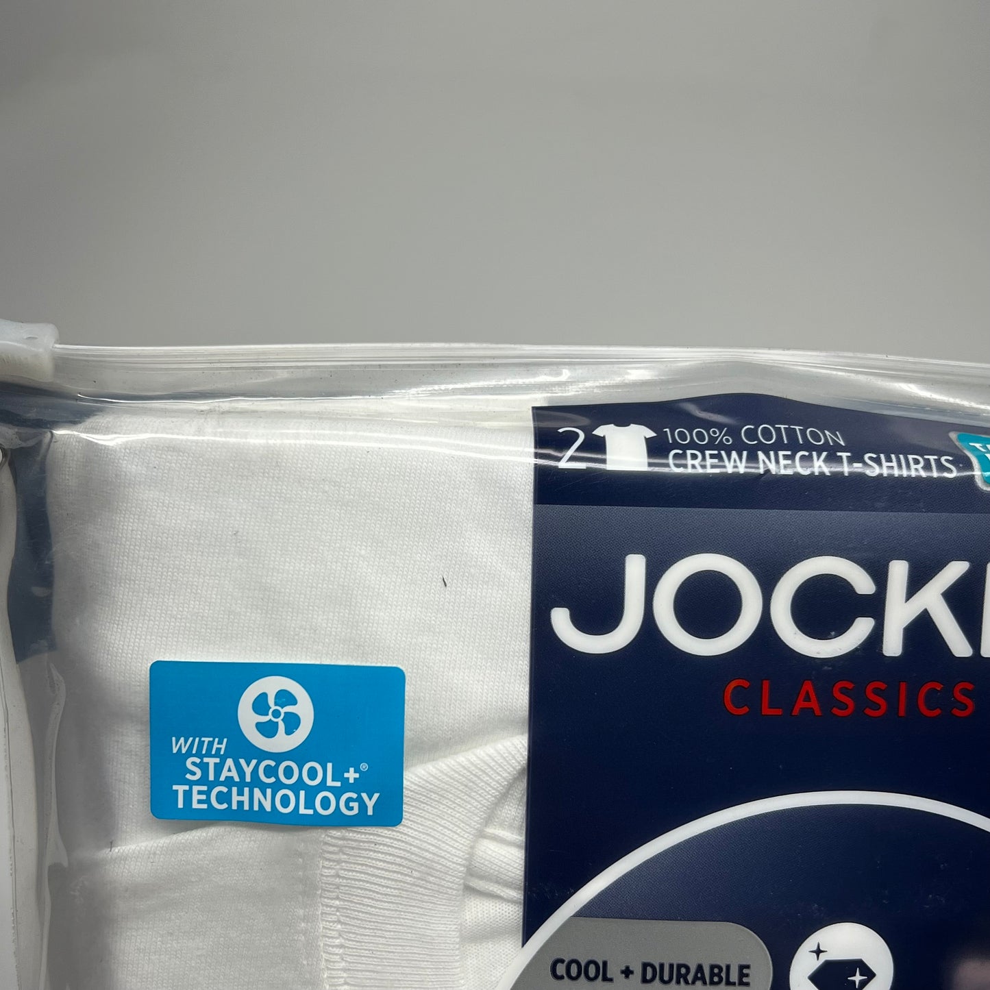 JOCKEY (2 PACK) Crew Neck T-shirts 100% Cotton Men's Sz XLT White 000980/100