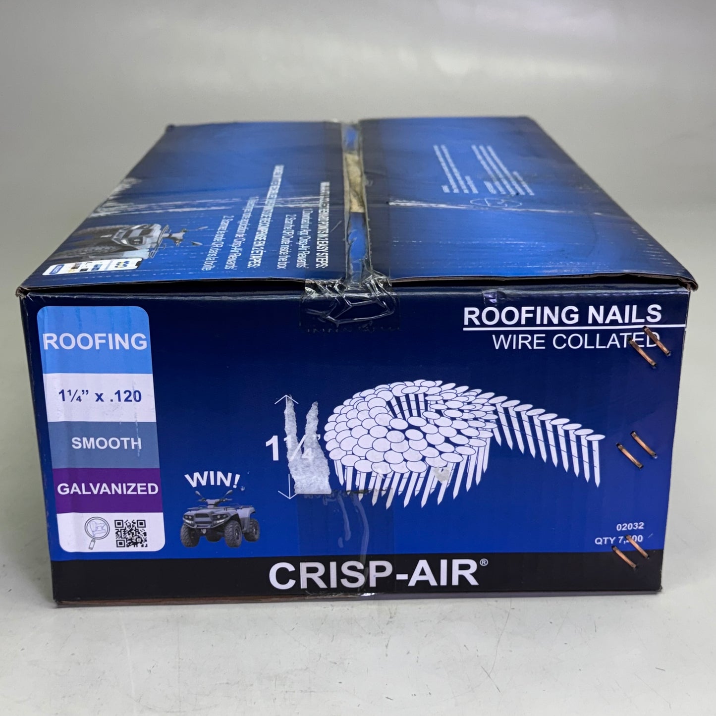 CRISP-AIR (7200 Pcs) Roofing Nails Sz 1 1/4" x .120, Gold 02032
