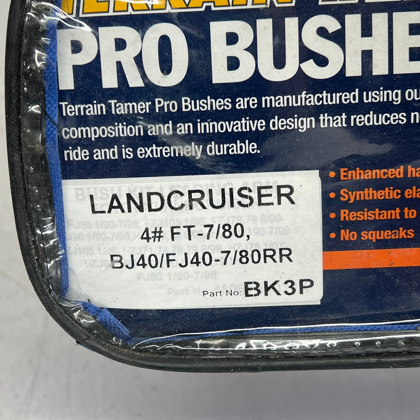 TERRAIN TAMER Shackle Bush Pro Bush Synthetic Kit Landcruiser 4# FT-7/80 BK3P