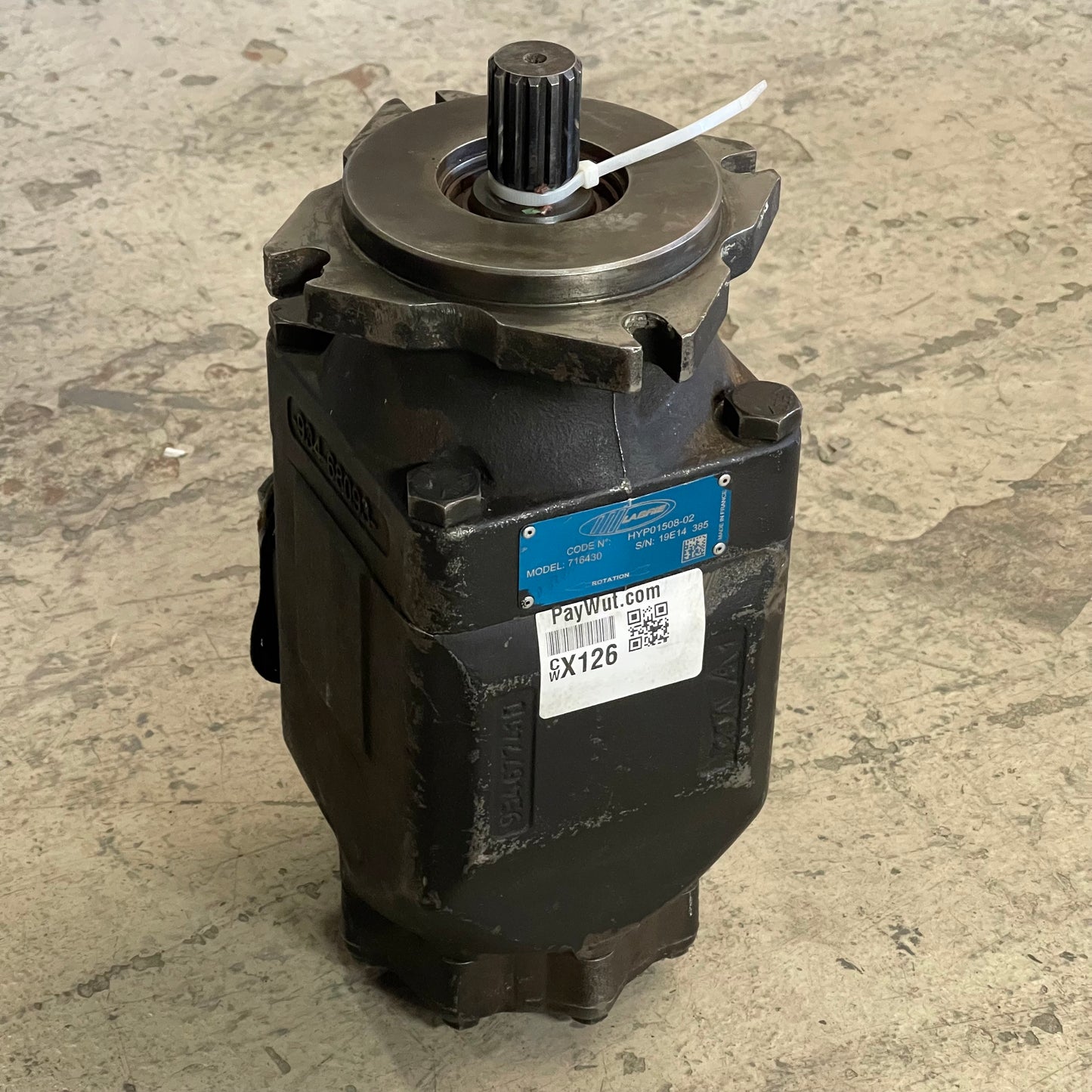 LABRIE Hydraulic Vane Pump Dark Grey HYP01508-02 (USED)