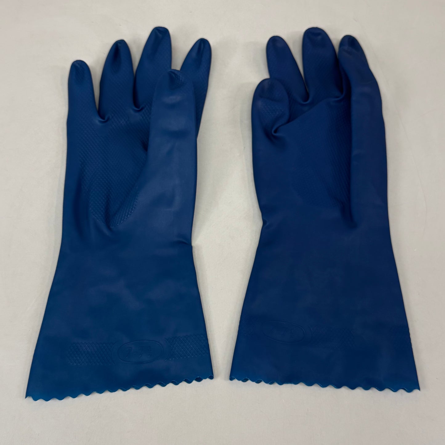 SAFETY ZONE (2 Pack, 24 Gloves) Unlined Latex Canner Gloves  Small Blue