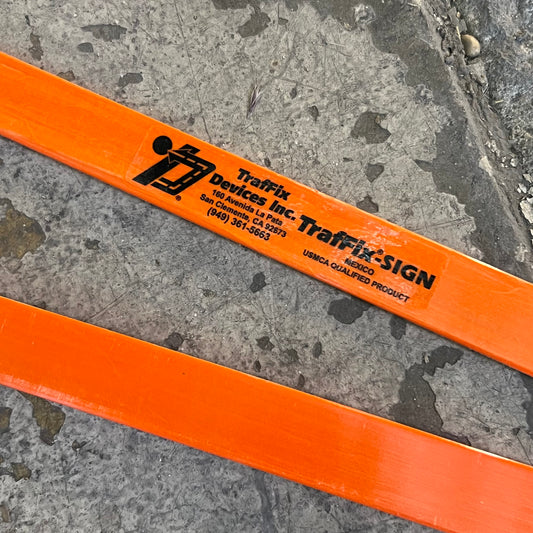 TRAFFIX SIGN Orange Skate Rails Sz 66.5"L x 1.2"W Y211548