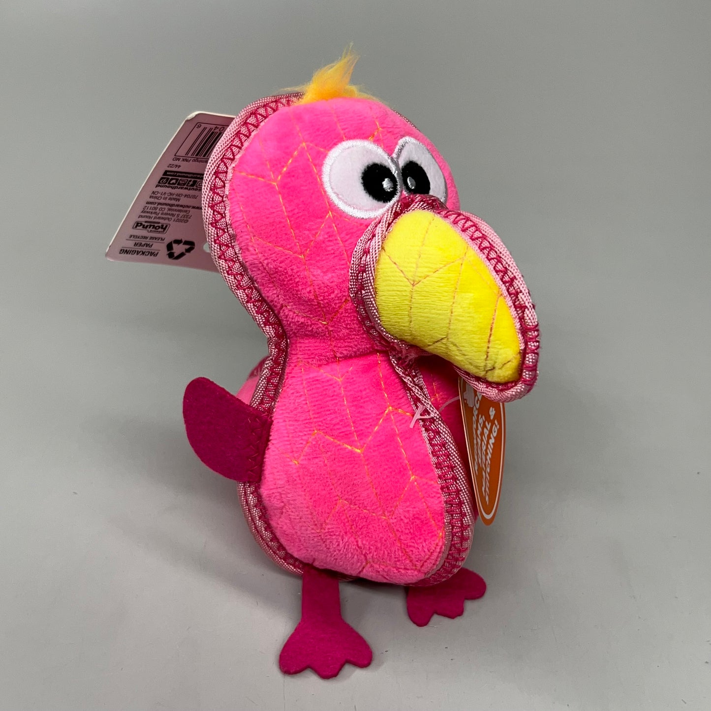 OUTWARD HOUND (2 PACK) Xtreme Seamz Flamingo Durable Dog Toy Pink Medium 70704