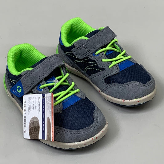 MERRELL Bare Steps Wide Width Shoe Toddler Sz 06 1/2 W Green/Navy Blue ML267360 AS-IS