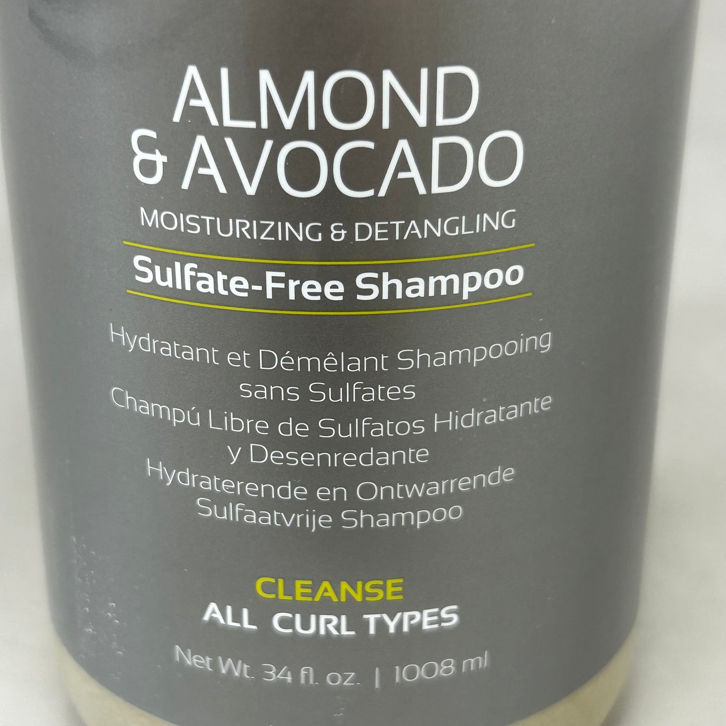 DESIGN ESSENTIALS Almond & Avocado Moisturizing & Detangling Shampoo 34Fl oz