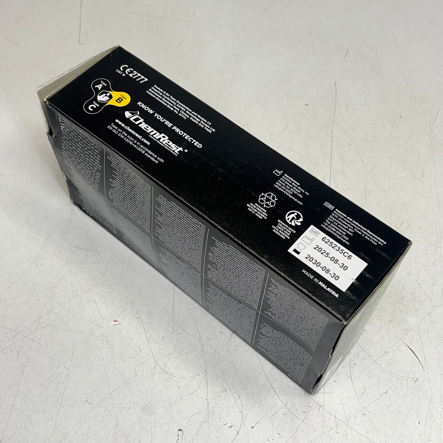 ZA@ SHOWA Biodegradable Single-use Gloves Prioritizes Unisex Sz XL Black 6112PF (New Other)