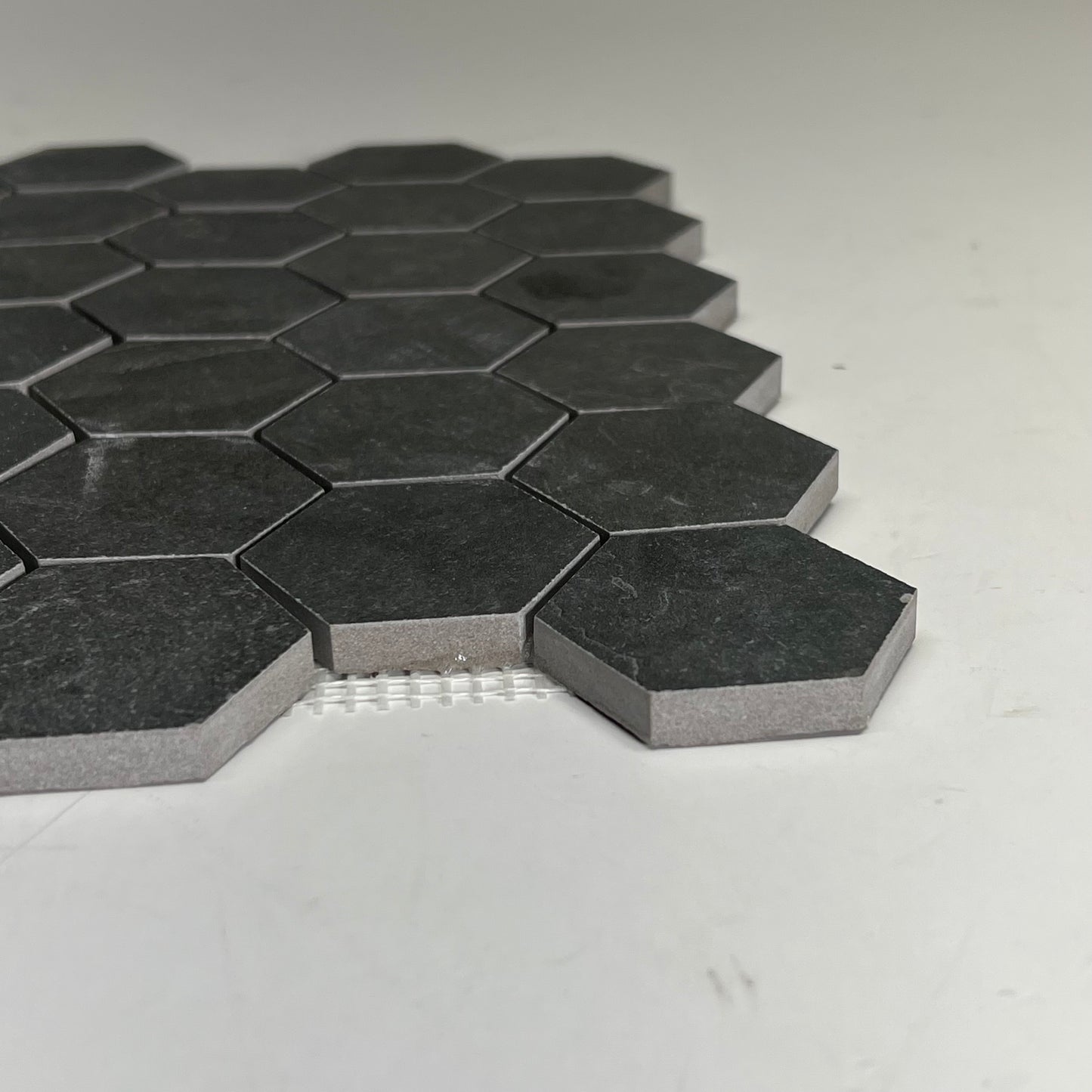 ZA@ ANATOLIA (6 PACK) Sheets of Hexagon Tile 13"x12" Slate Gray (As-is)