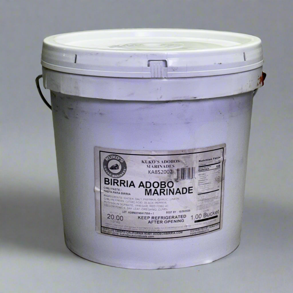 KUKO'S Birria Adobo Marinade 20 LBS Red KA852002 (New Other, Distressed Container) BB 10/26