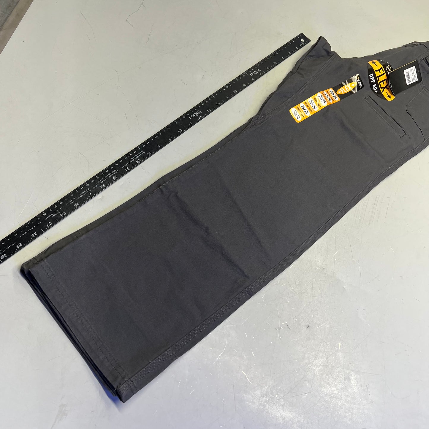 NOBLE OUTFITTERS Flex Stretch Canvas Work Pant Men's Sz 30x30 Asphalt 18425
