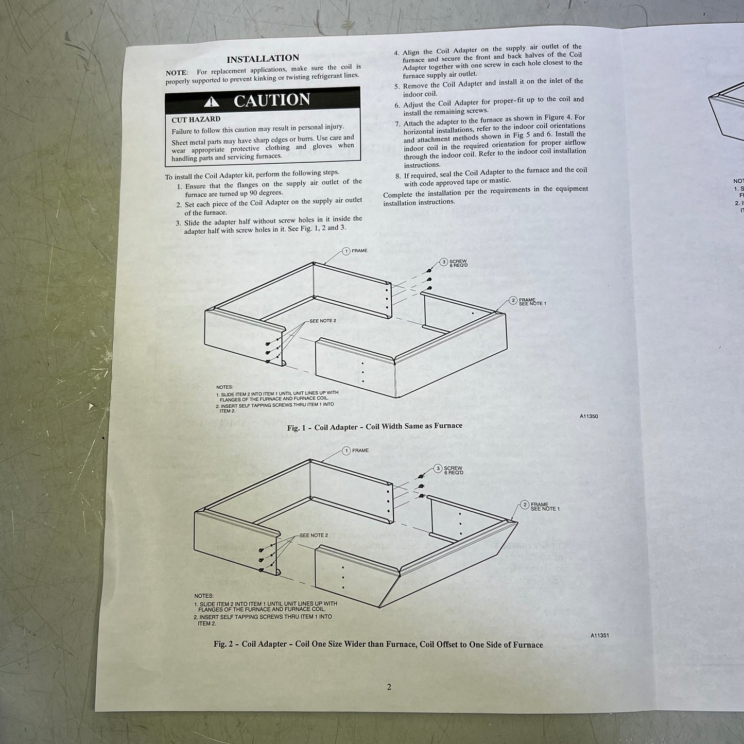 CARRIER Single Offset Coil Adapter Kit Fits Bryant, Payne & Carrier KGADA0201ALL