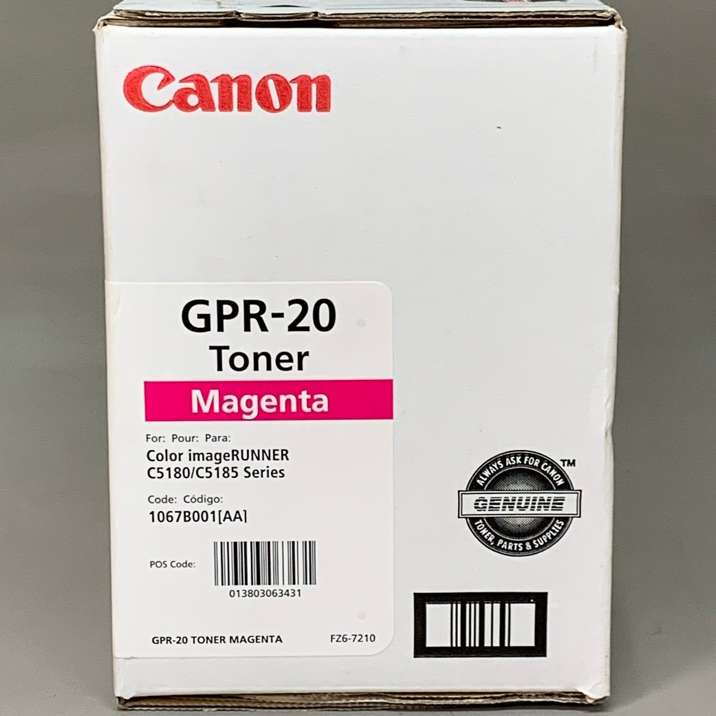 CANON (4 PACK!) GPR-20 Toner Color Image Runner Magenta/Cyan/Yellow/Black C5180(5)