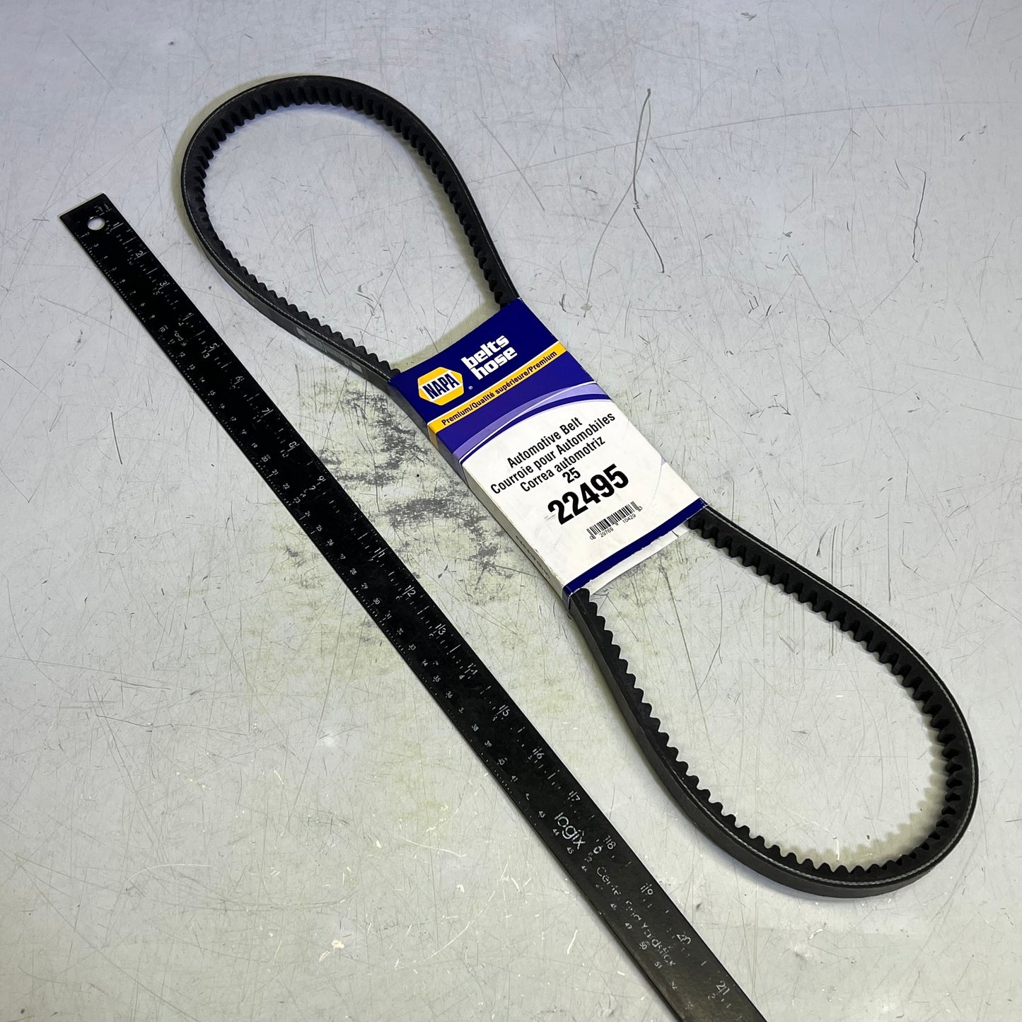 NAPA Automotive Belt Double Cog 49.50" Effective Length Black 22495