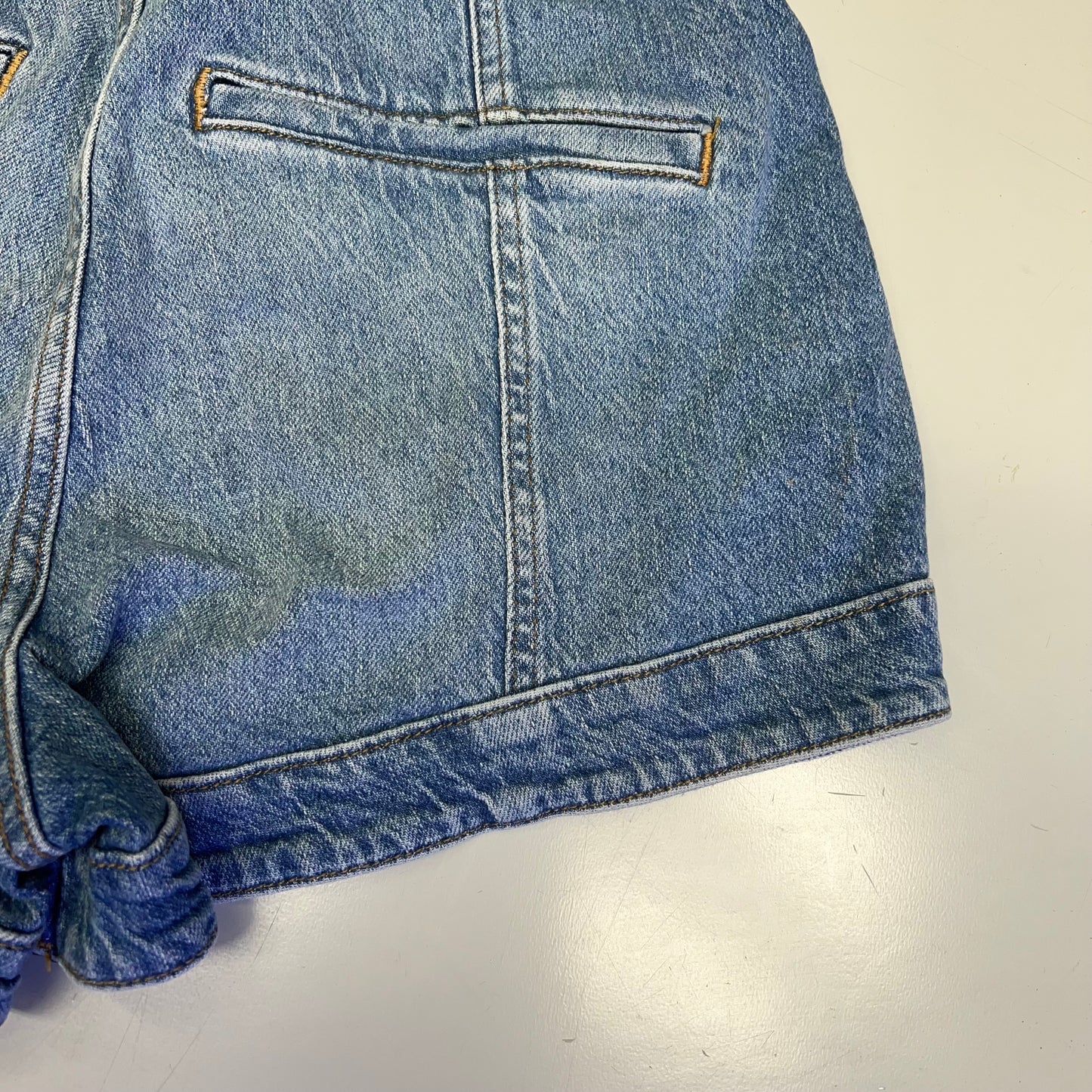 FREE PEOPLE CRVY Mona High-Rise Shorts  Women's Sz 32 Power Trip Blue 89248835