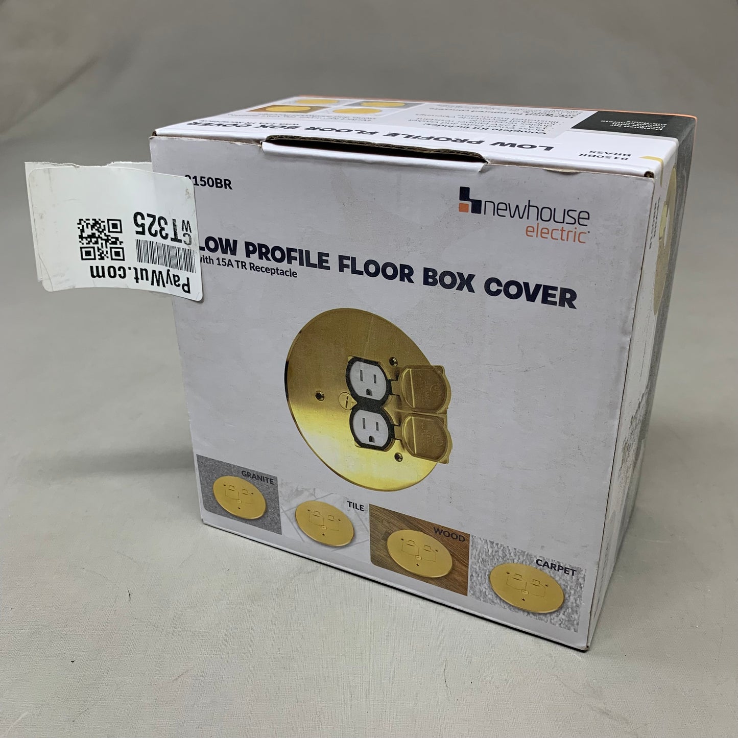 NEWHOUSE Low Profile Floor Box Cover Brass 8150BR