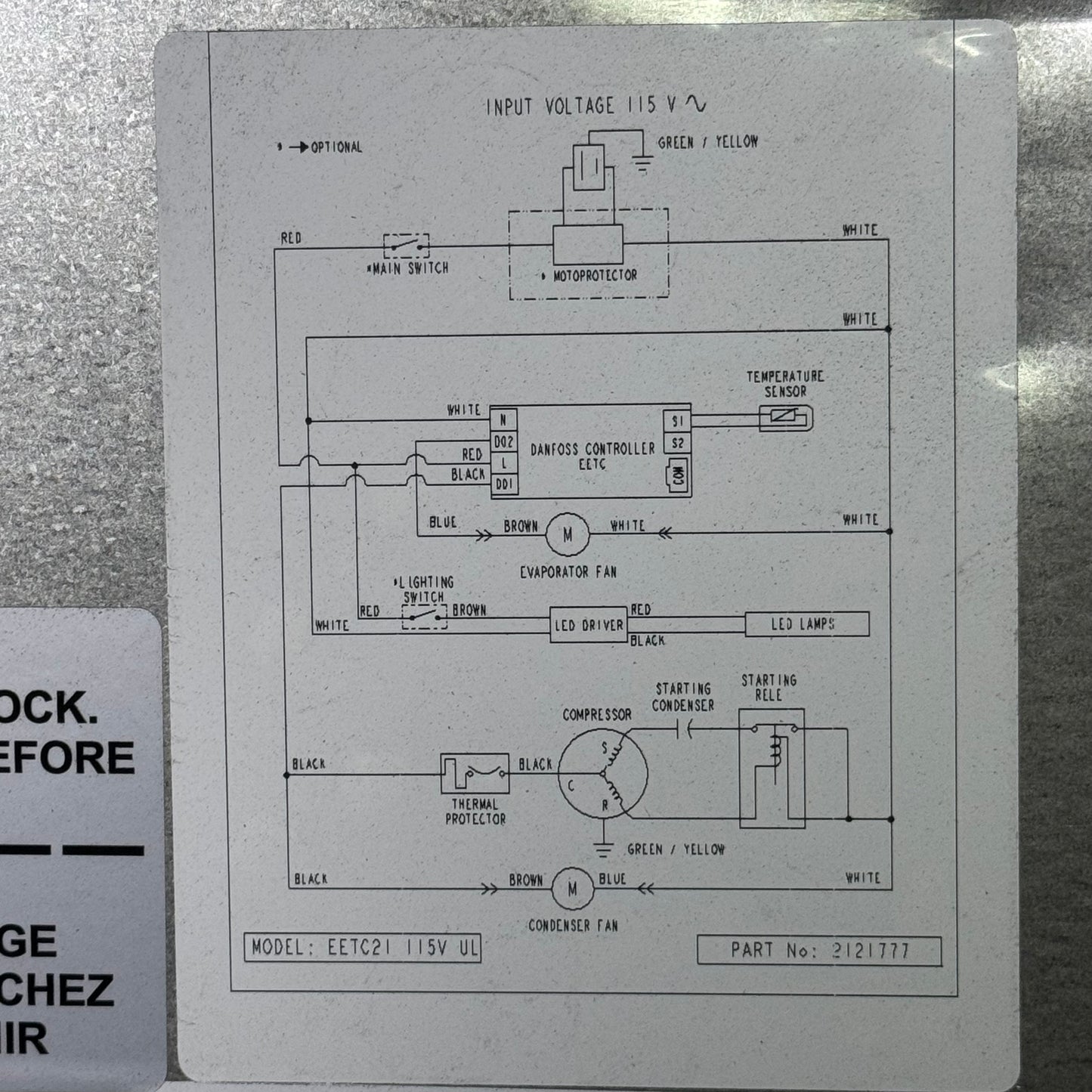 ZA@ IMBERA Refrigerator VR08 R6 Sz 73”H x 20”L x 19”Mint (AS-IS, Cosmetic Damage, Working)