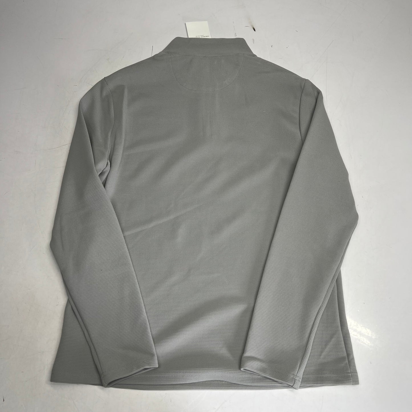 THOMAS STERLING Half Zip Soft Waffle Knit Jacket Mens Sz XL Light Grey 1100034747