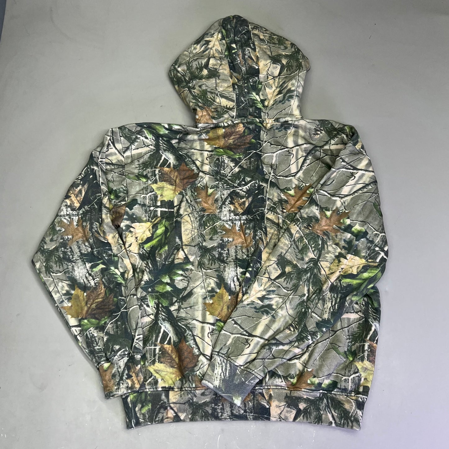 COTTON COLLECTIVE Special Hoodie 100% Cotton Fleece Unisex Sz S Camo Pattern