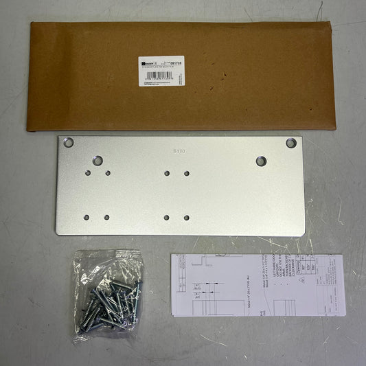 HAGER 5110 Drop Plate Par Mount Requires 2-1/2" (64mm) Top Rail Aluminum 061739