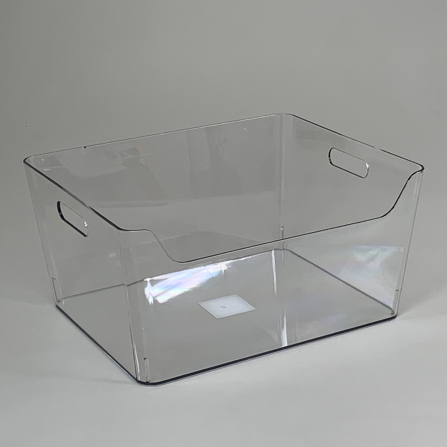 ZA@ SIMPLY TIDY (2 PACK) Storage Bin w/ Handles Premium Quality Plastic 13" x 9.5" x 5.5" Clear 738064