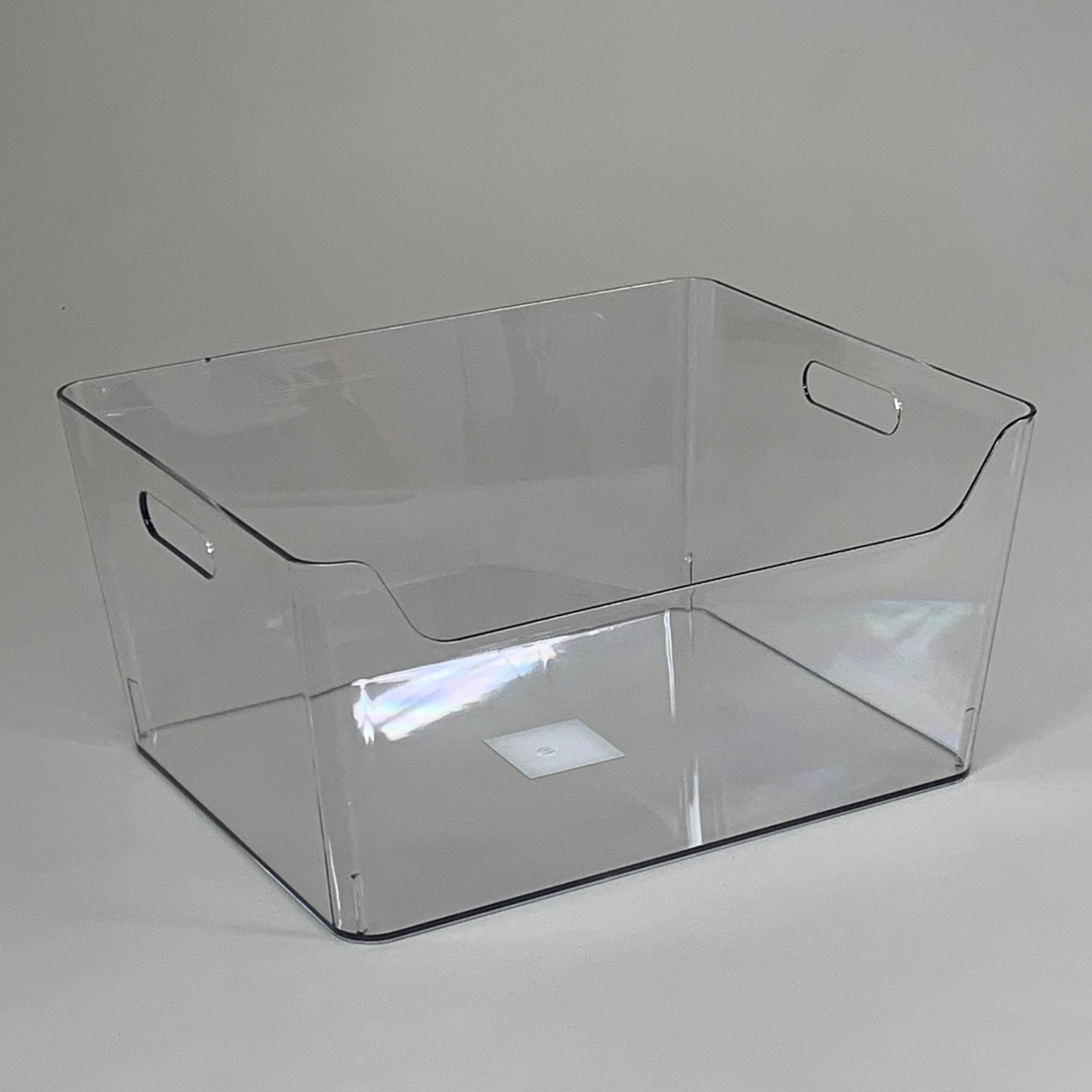 ZA@ SIMPLY TIDY (2 PACK) Storage Bin w/ Handles Premium Quality Plastic 13" x 9.5" x 5.5" Clear 738064 B