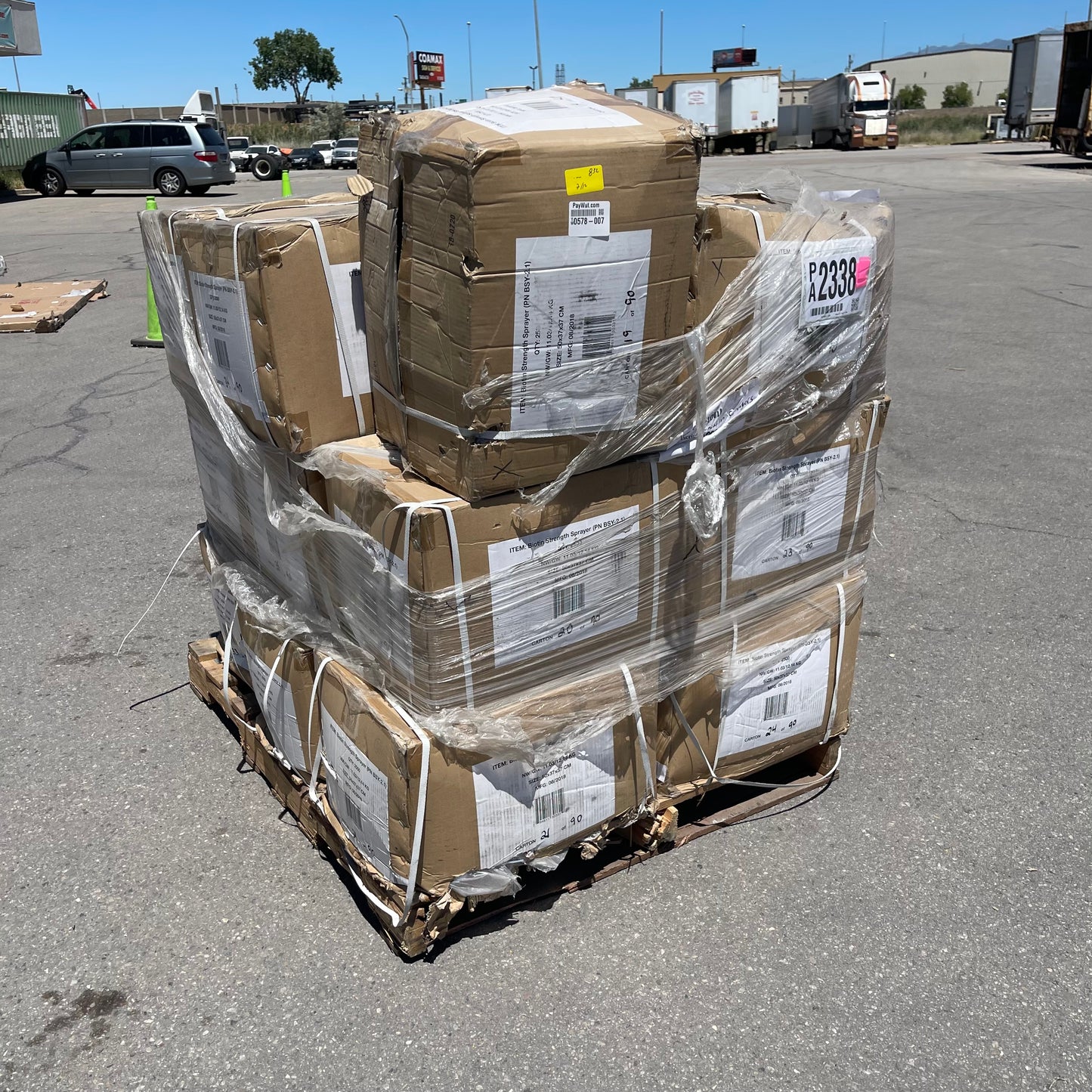 ZA@ Pallet of BIOTIN Strength Sprayer Lid White 50x37x37 CM BSY-2.1 (New)(C)