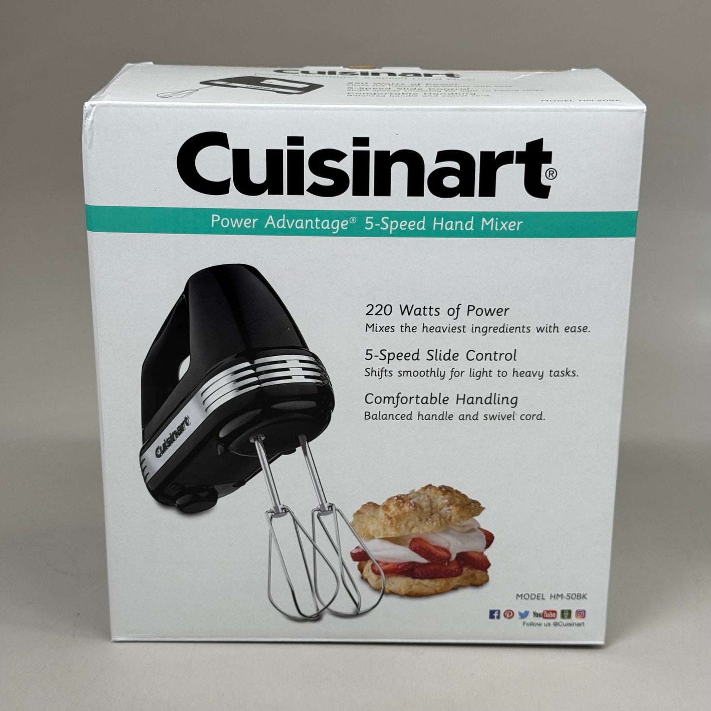 CUISINART Power Advantage 5-Speed Hand Mixer HM-50BK