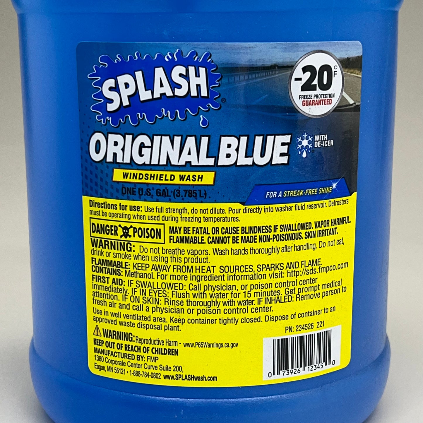 SPLASH (3 PACK) Original Blue Windshield Wash -20 Freeze Protection 234526221