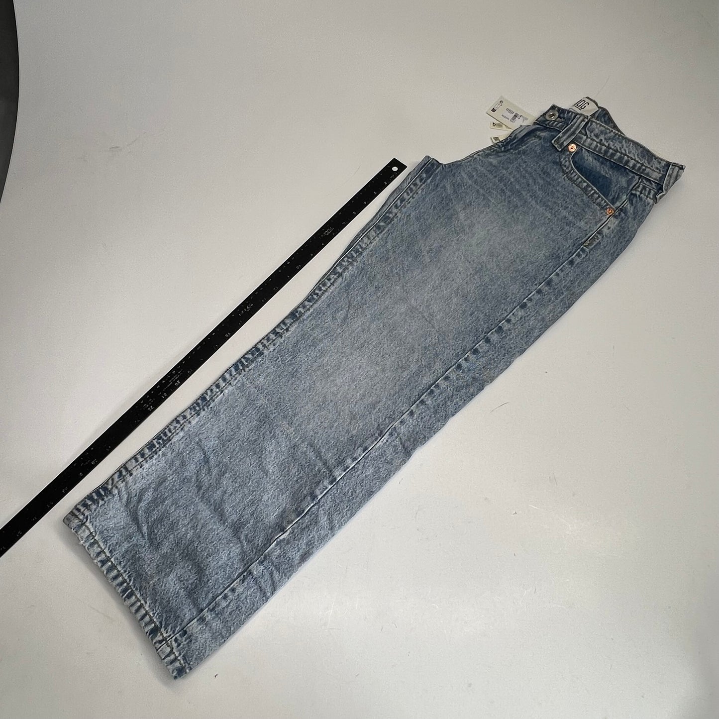 URBAN OUTFITTERS Kayla Low Rider Wide Leg Jeans Women's Sz 30W 32L Bleach