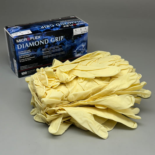 MICROFLEX (100 Pack) Diamond Grip Latex Disposable Gloves Size: XL MF-300-XL