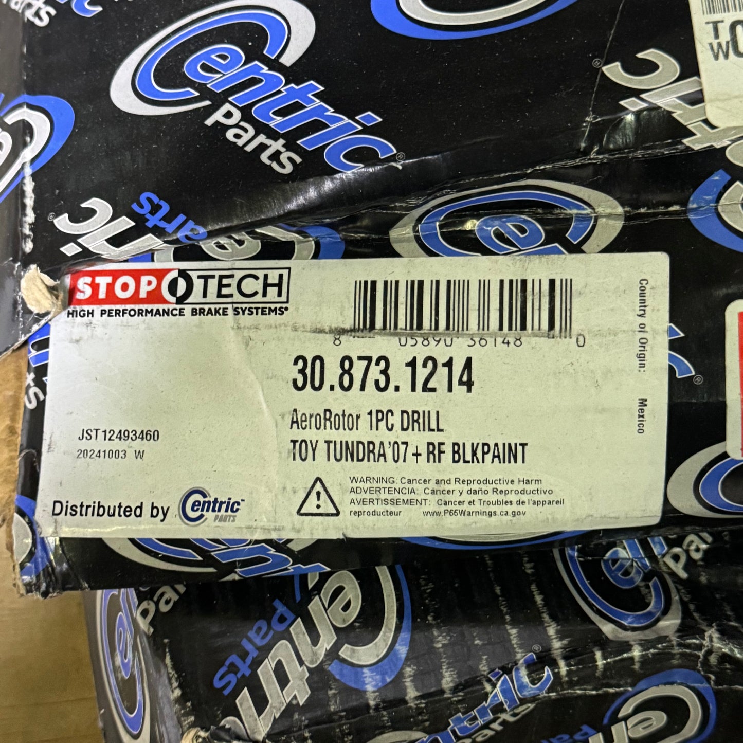 STOPTECH Disc Brake Aero Rotor Drilled 30.873.1214 (New Other, Open Box)