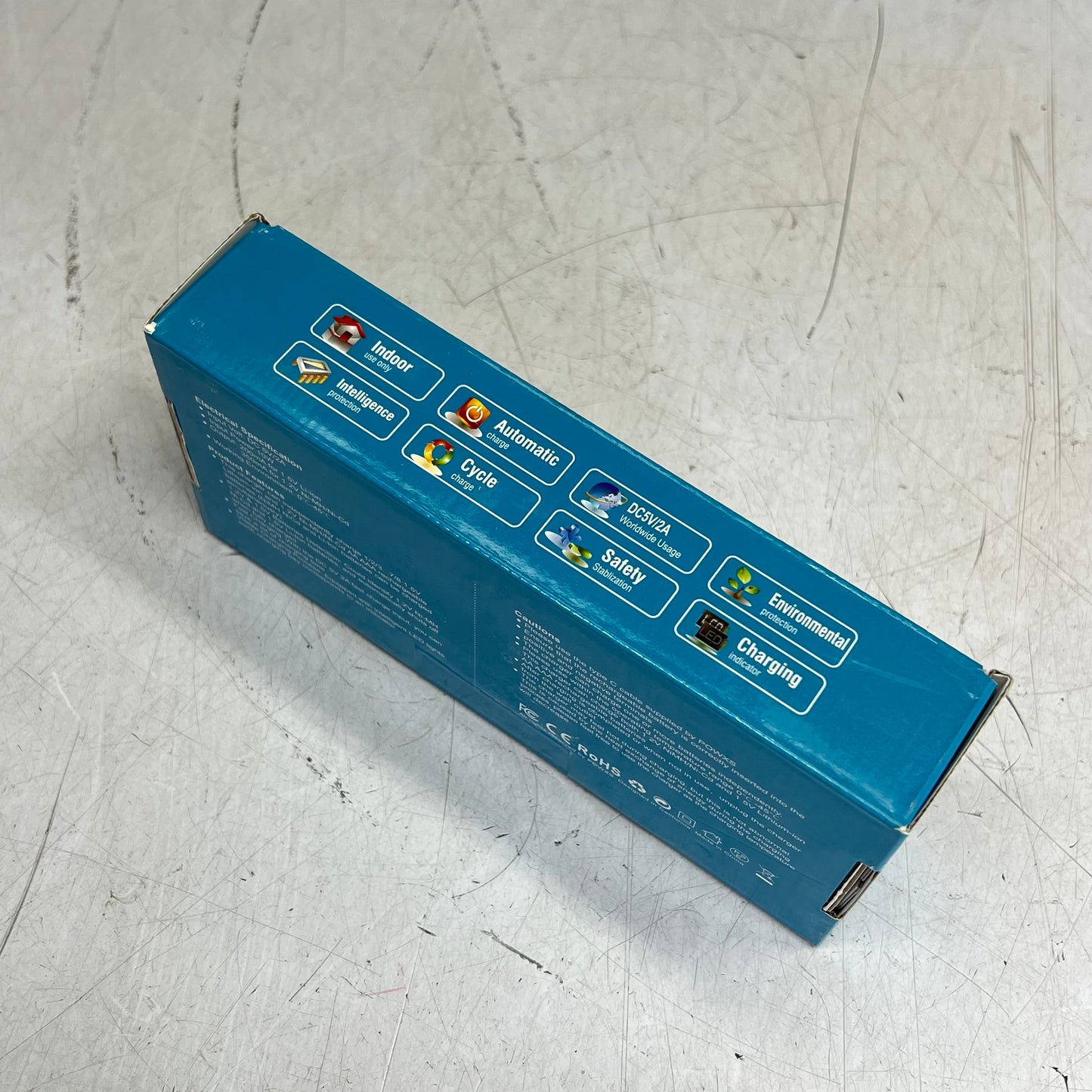 POWXS Rechargeable Lithium Aa Batteries W/ Charger Holds 8 Black X004PBPI3P