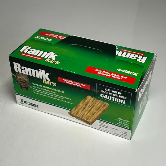 ZA@ NEOGEN All Weather Ramik Bars Fish Flavored for Rats  4lbs  Light Brown 116334