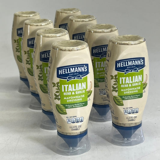 HELLMANN'S (8 PACK) Italian Herb and Garlic Mayonnaise Dressing 11.5 fl. oz. BB 05/26 69996529