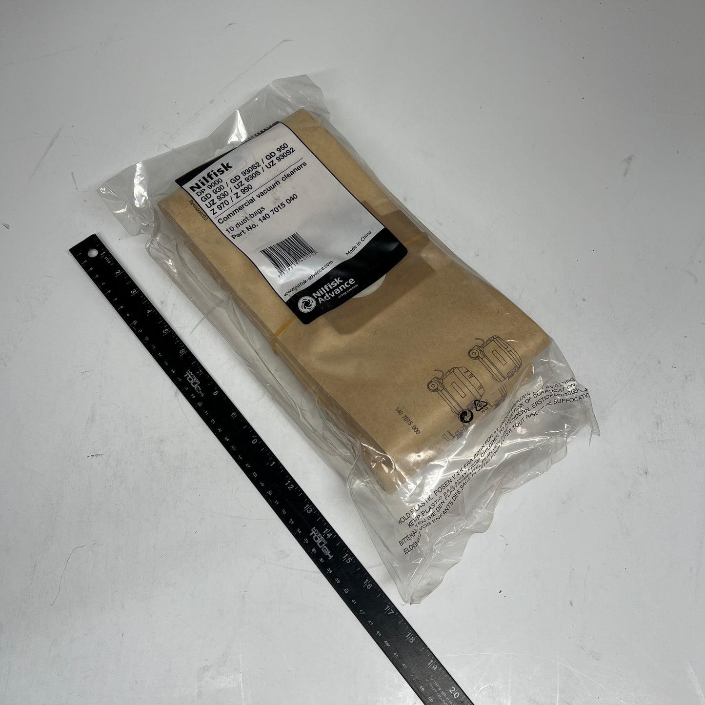 NILFISK ADVANCE (10 PACK) Paper Vacuum Bag For Commercial Machines 140701|5040