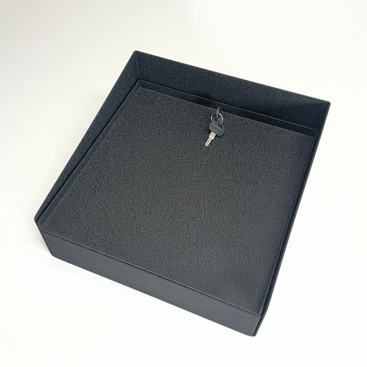 PEDESTAL PRO Square Carbon Steel Housing For Low Voltage 12" Black MC-CS-12-E