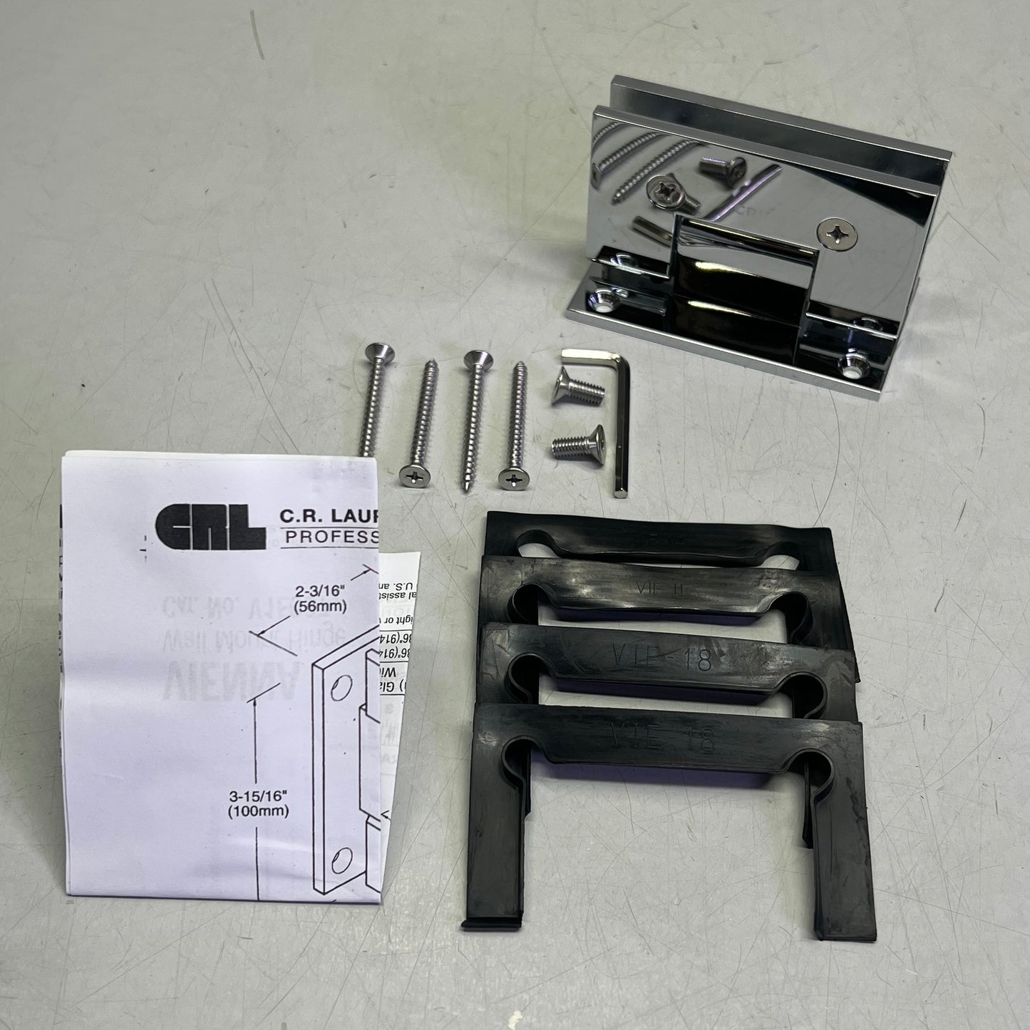 CRL Brass Vienna 037 Series Wall Mount 'H' 3/8, 1/2 Polished Chrome V1EH037CH