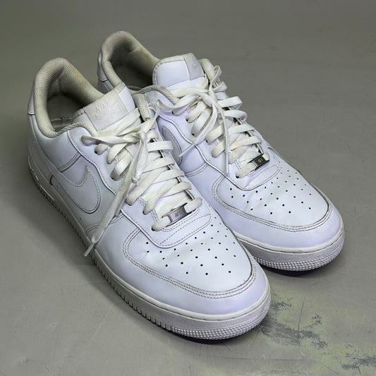 NIKE Air Force 1 '07 Leather Details Men's Sz 15 White (Pre-Owned)
