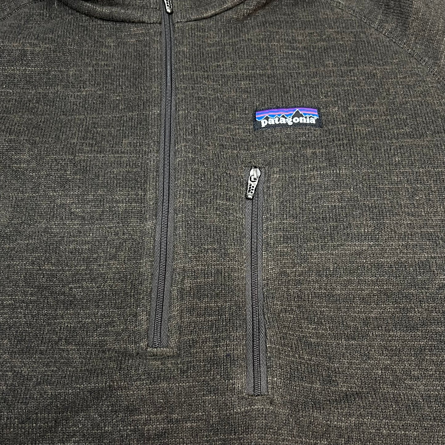 PATAGONIA Quarter Zip w/ Pocket 100% Polyester Jacket Men's Sz XL Brown (Used)