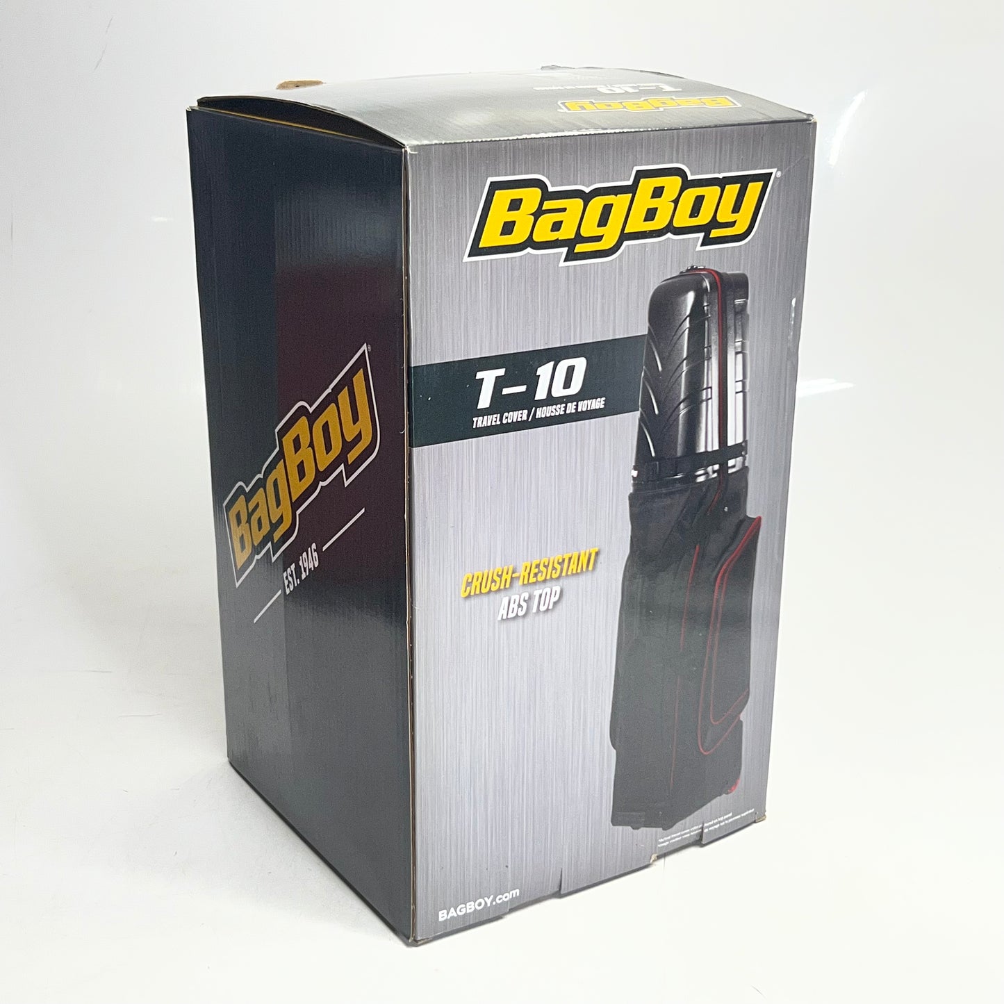 BAGBOY Golf T-10 Travel Cover 11"L x 10"W x 20"H Black/Charcoal BB97042
