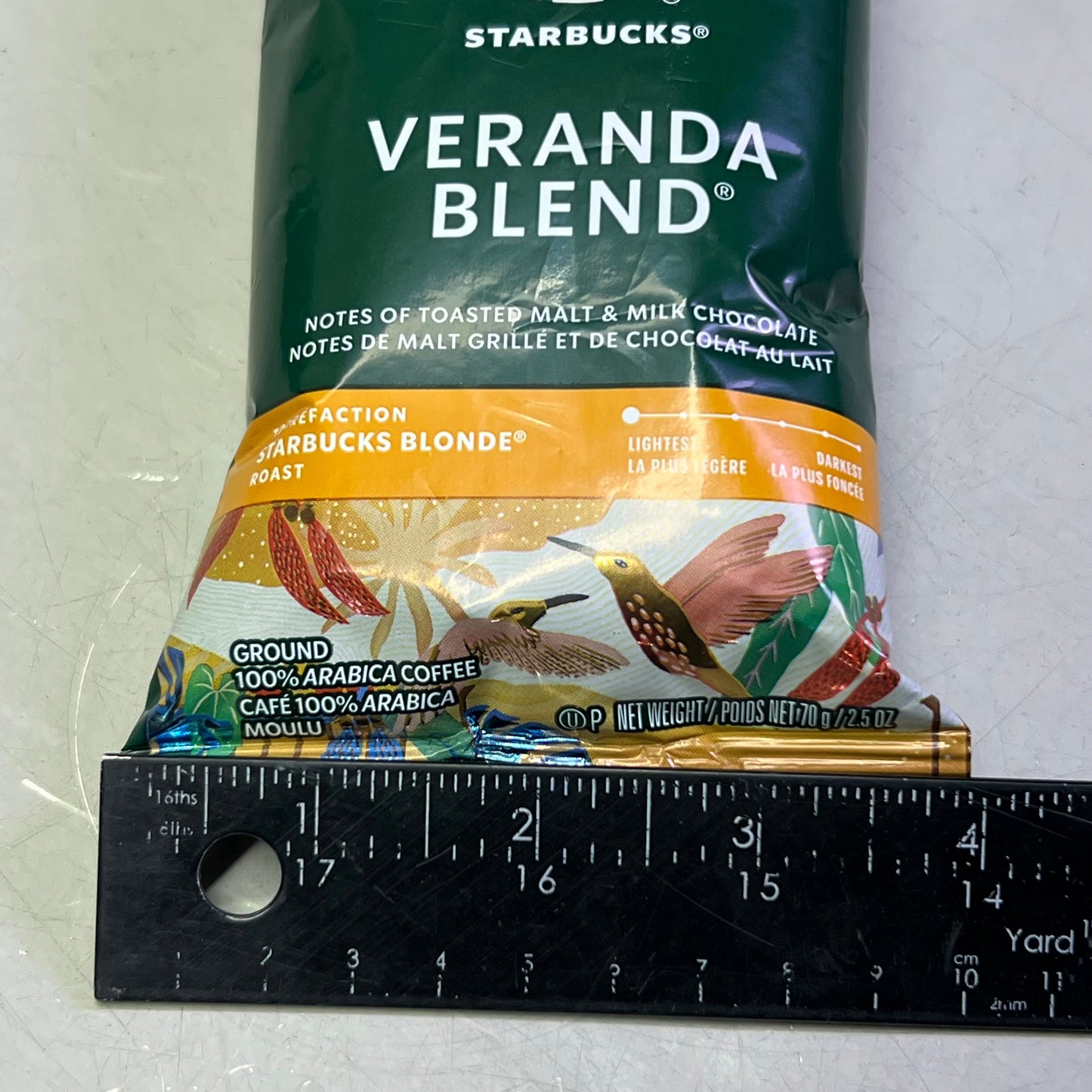 ZA@ STARBUCKS (18 PACK) Veranda Blend Ground Coffee, Blonde Roas 2.5 oz Green 11137306 BB 12/25 F