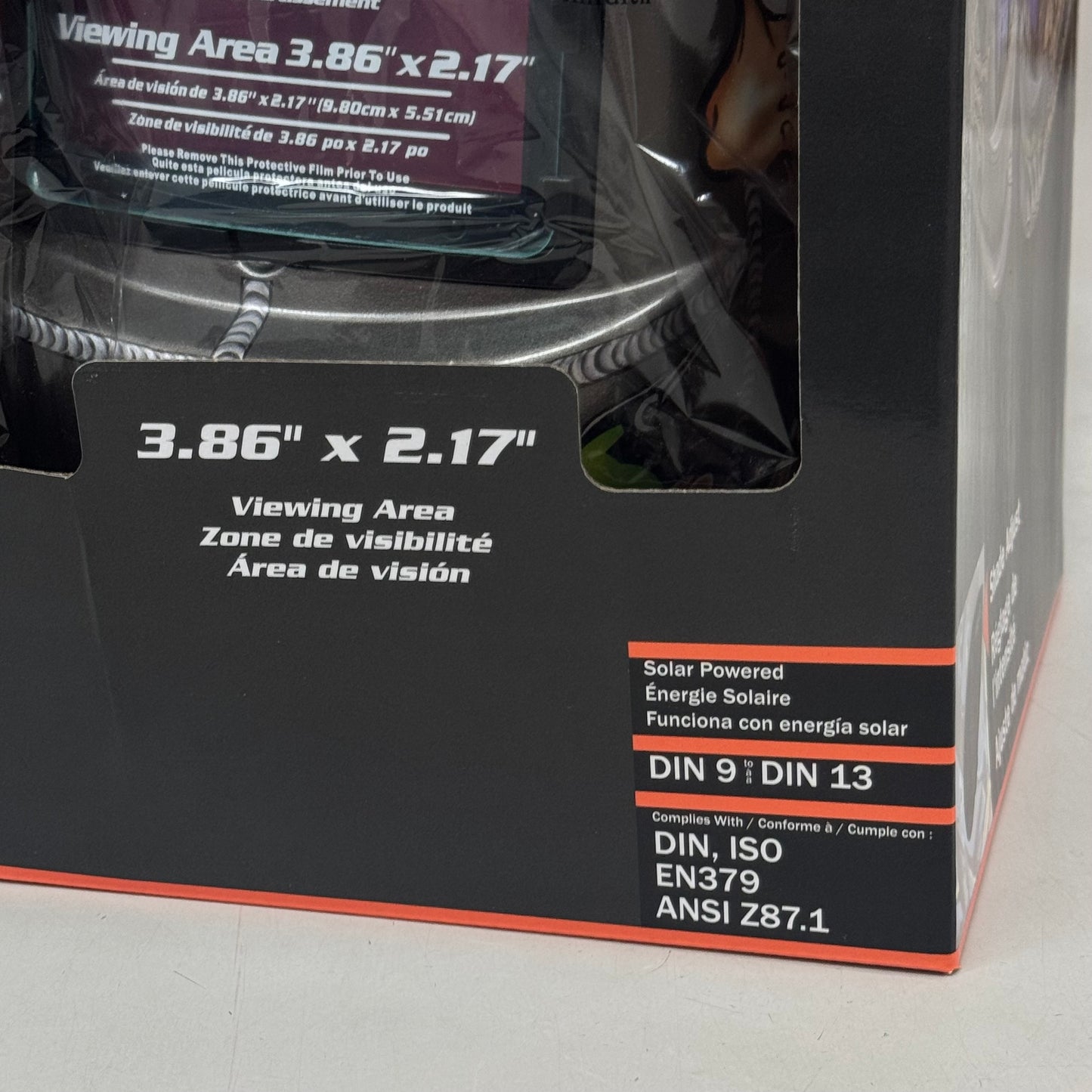 TITAN ShopIron Auto Darkening Welding Helmet 3.86x2.17" View Grey Skeleton 41279