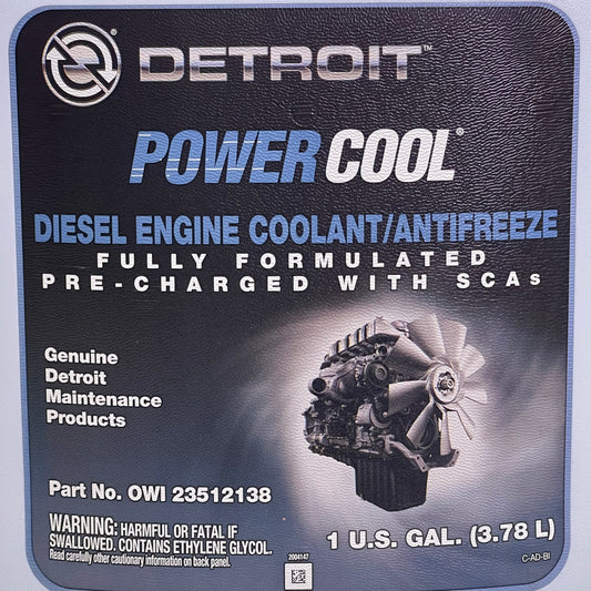 DETROIT Power Cool Diesel Engine Coolant/Antifreeze 3.78 L White OWI-23512138