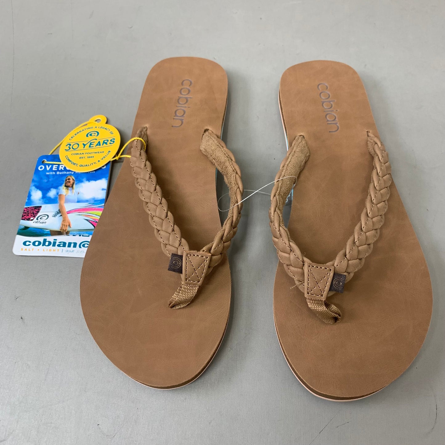 COBIAN Braided Pacifica Sandals Women's SZ 9, EU 41 TAN BBP23-230-9